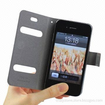 Wallet PU leather cover case for iPhone 5